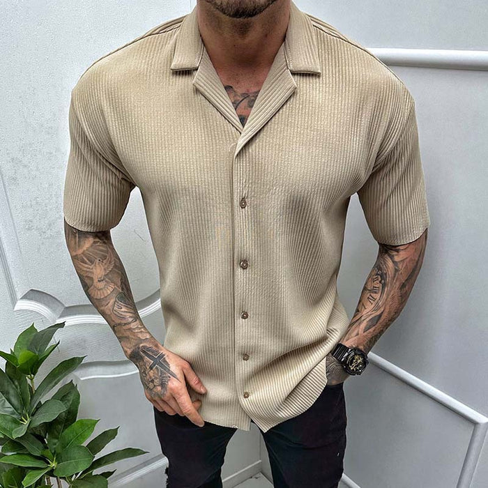 Jensen Ribbed Button Up Shirt