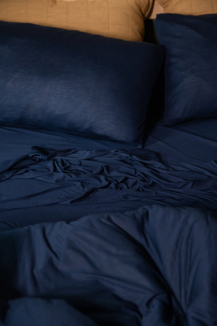 Jersey Knit Pillowcase Set in Deep Sleep