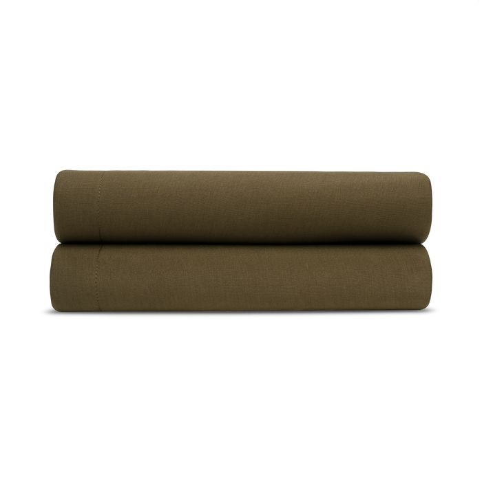 Jersey Knit Pillowcase Set in Forest Green