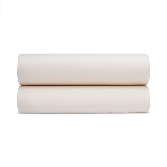 Jersey Knit Sham Set in Ivory White
