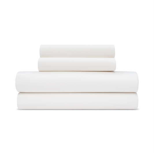 Jersey Knit Sheet Set in Ivory White