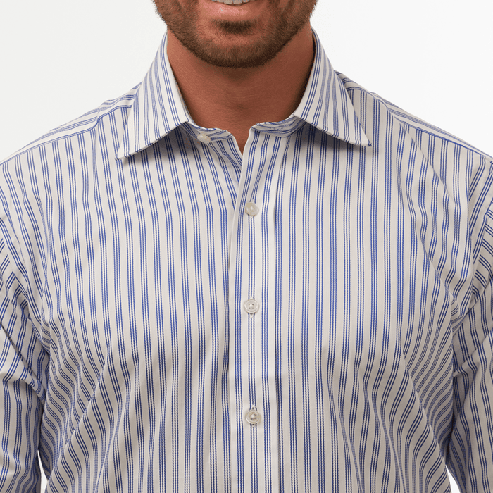 Kent Stripe Navy Formal Shirt