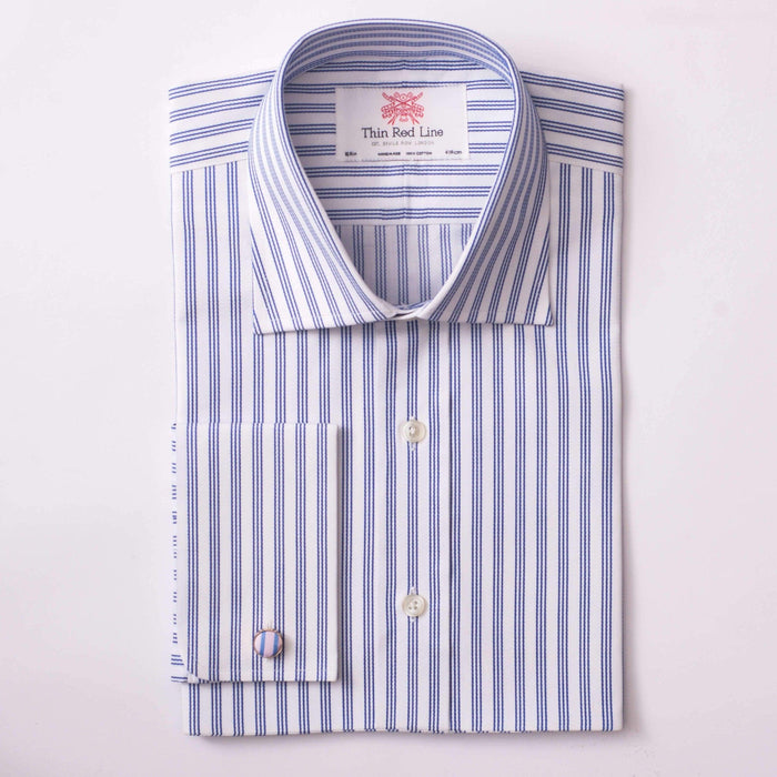 Kent Stripe Navy Formal Shirt