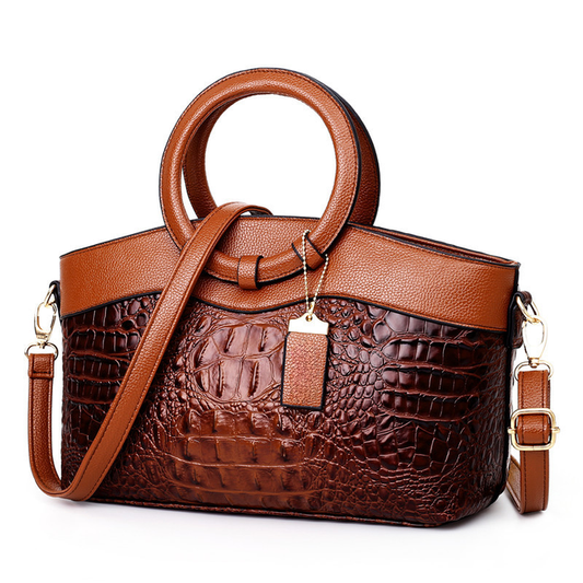 L'ATERIBÉLLE EMBOSSED VINTAGE LEATHER BAG
