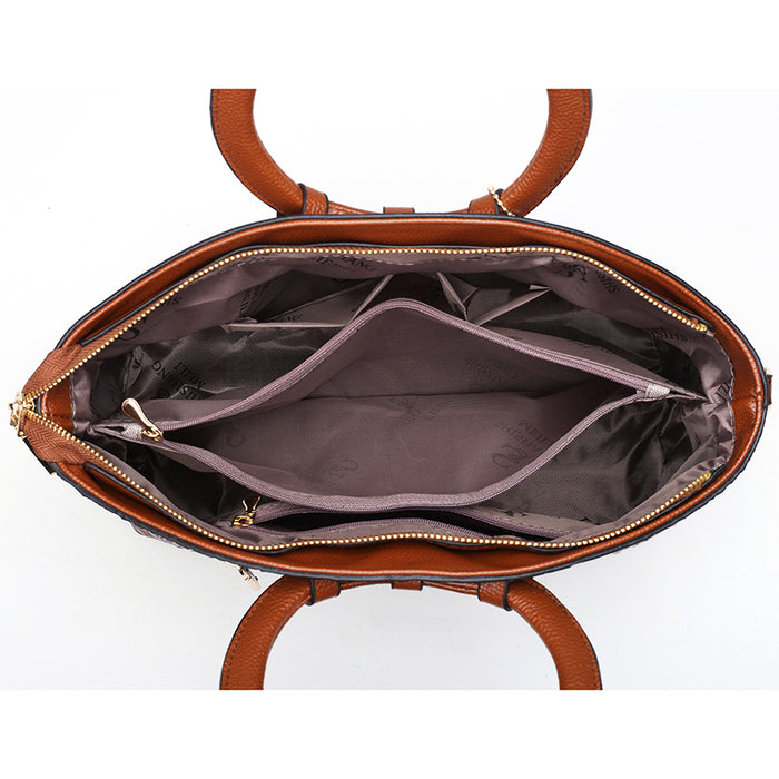 L'ATERIBÉLLE EMBOSSED VINTAGE LEATHER BAG