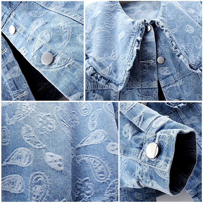 L'AURABLEND BIG COLLAR DENIM JACKET