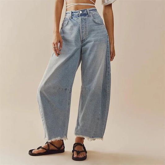 L'AURABLEND HIGH-RISE FLARED DENIM JEANS