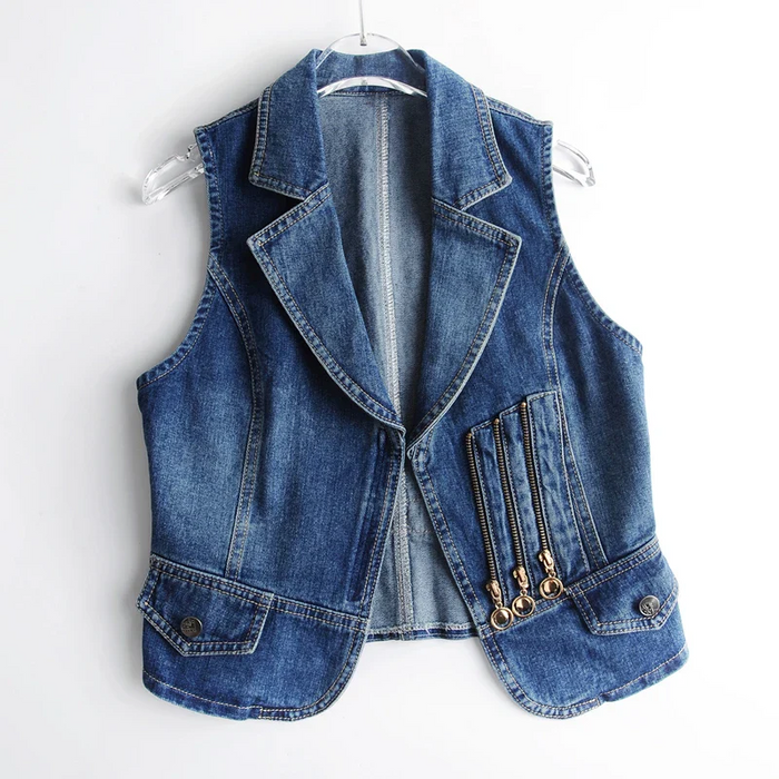 LEXY CASUAL DENIM VEST