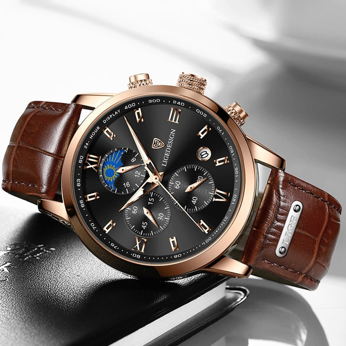 Lige Elegant Chronograph Watch