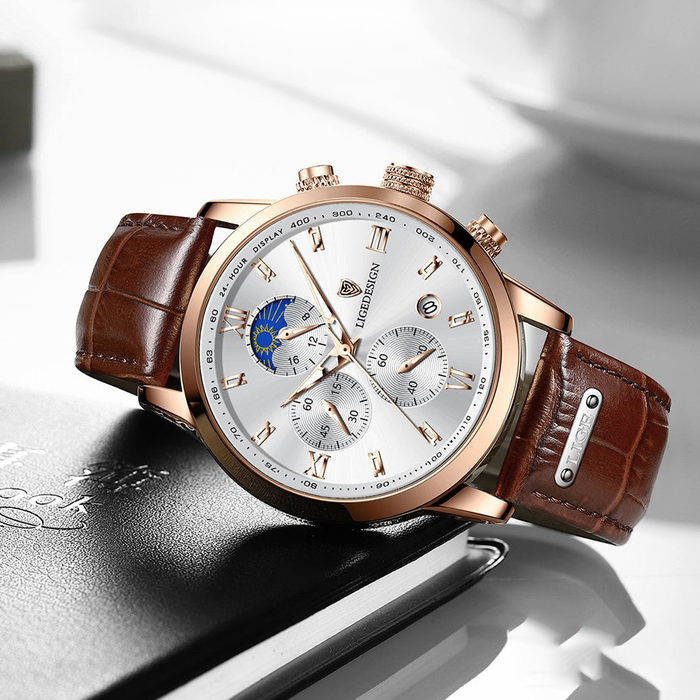 Lige Elegant Chronograph Watch