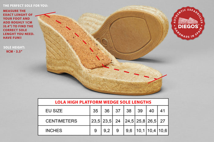Lola high platform wedge sole