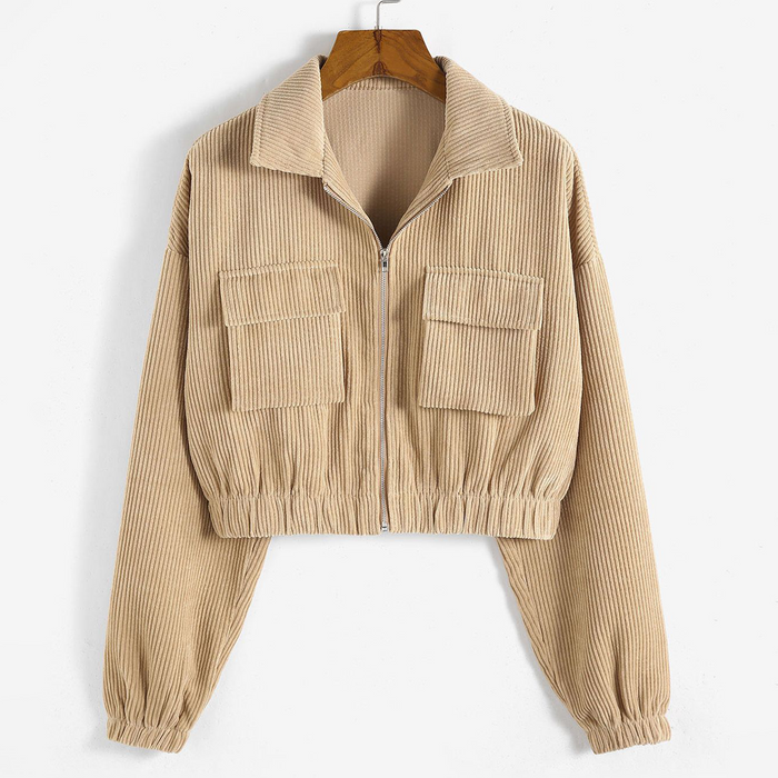 Loralie Chic Cropped Corduroy Jacket