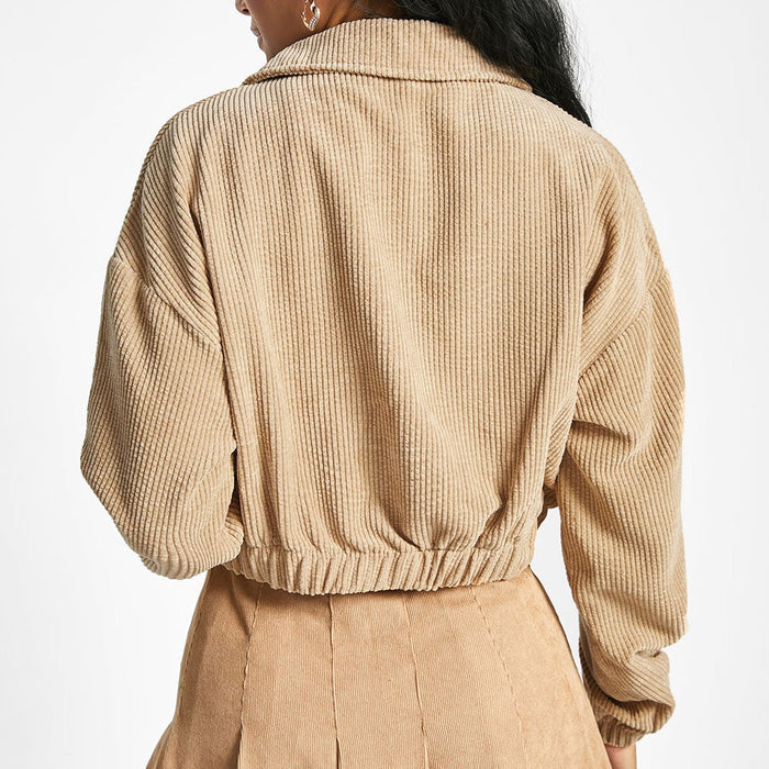 Loralie Chic Cropped Corduroy Jacket
