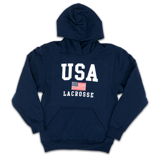 LU USA Navy Youth Lacrosse Hoodie