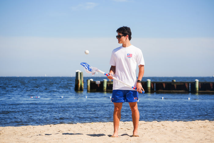 LU X ECD Blue USA Lacrosse Shorts