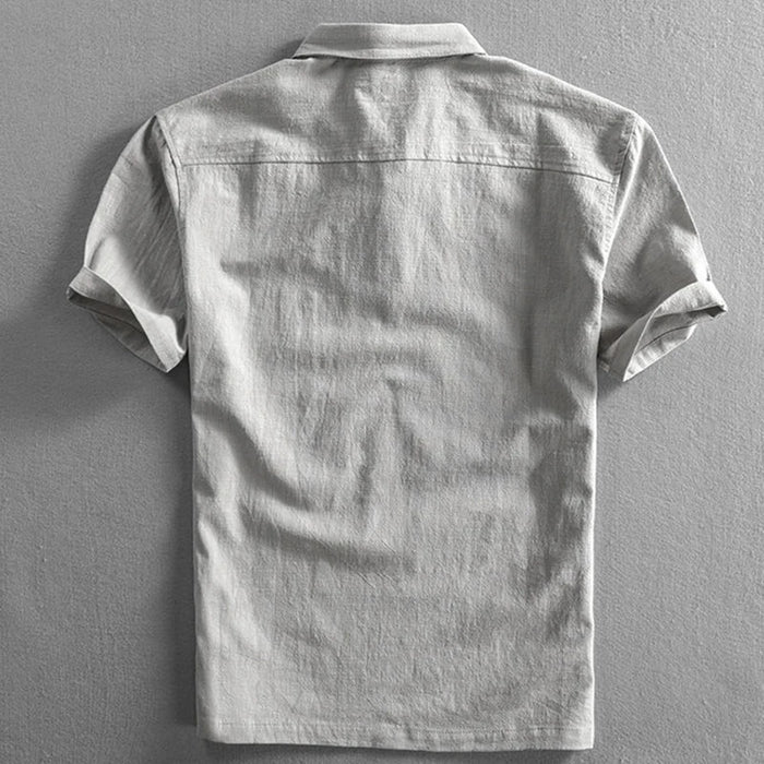 LUKE DAVIS LINEN POLO SHIRT