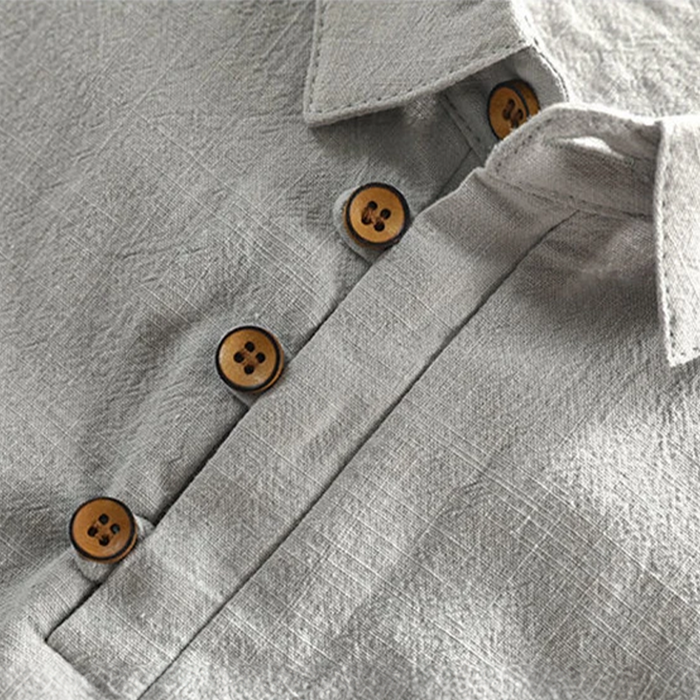 LUKE DAVIS LINEN POLO SHIRT