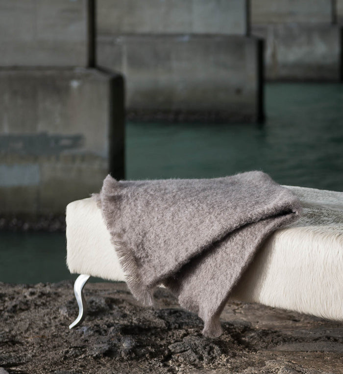 Mohair Throw Australia - Manuka Taupe