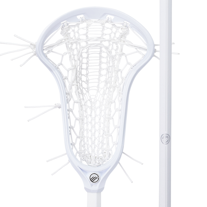 Maverik Nitro Airwire Women's Complete Lacrosse Stick- White/White