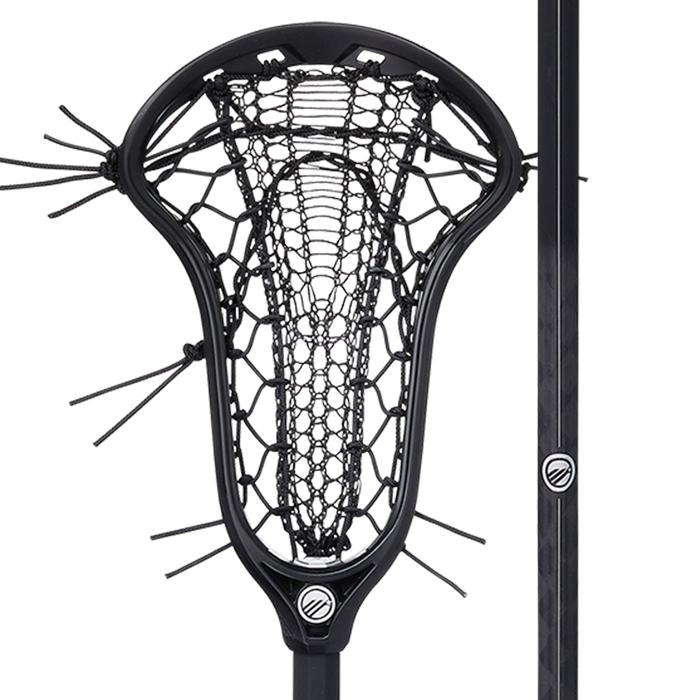 Maverik Nitro Airwire Women's Complete Lacrosse Stick- Black/Black
