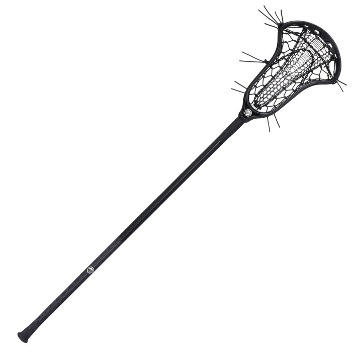 Maverik Nitro Airwire Women's Complete Lacrosse Stick- Black/Black