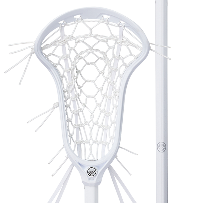 Maverik Nitro Hex Women's Complete Lacrosse Stick- White/White