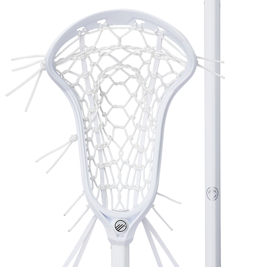 Maverik Nitro Hex Women's Complete Lacrosse Stick- White/White