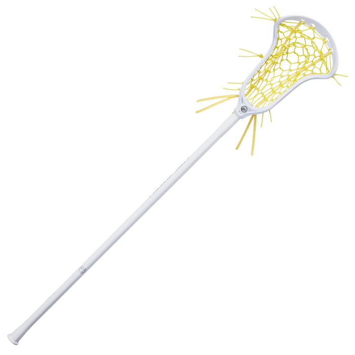 Maverik Nitro Hex Women's Complete Lacrosse Stick- White/Yellow