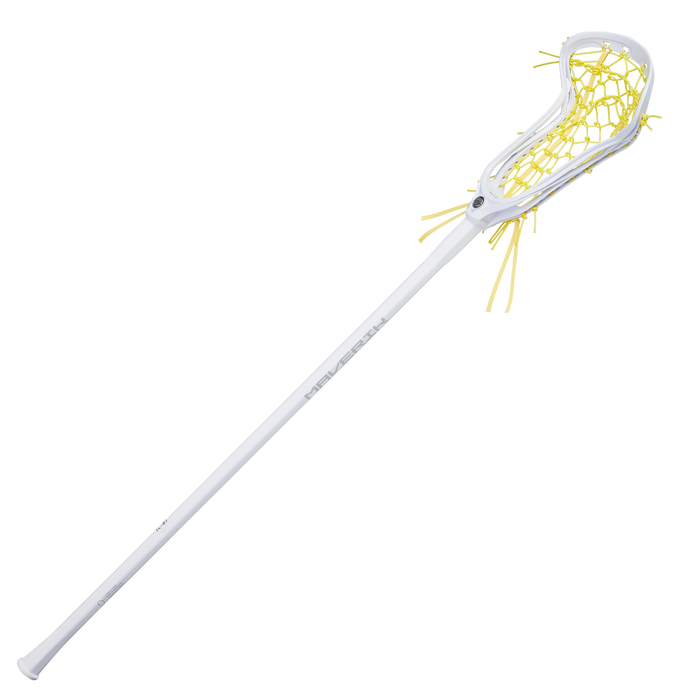 Maverik Nitro Hex Women's Complete Lacrosse Stick- White/Yellow
