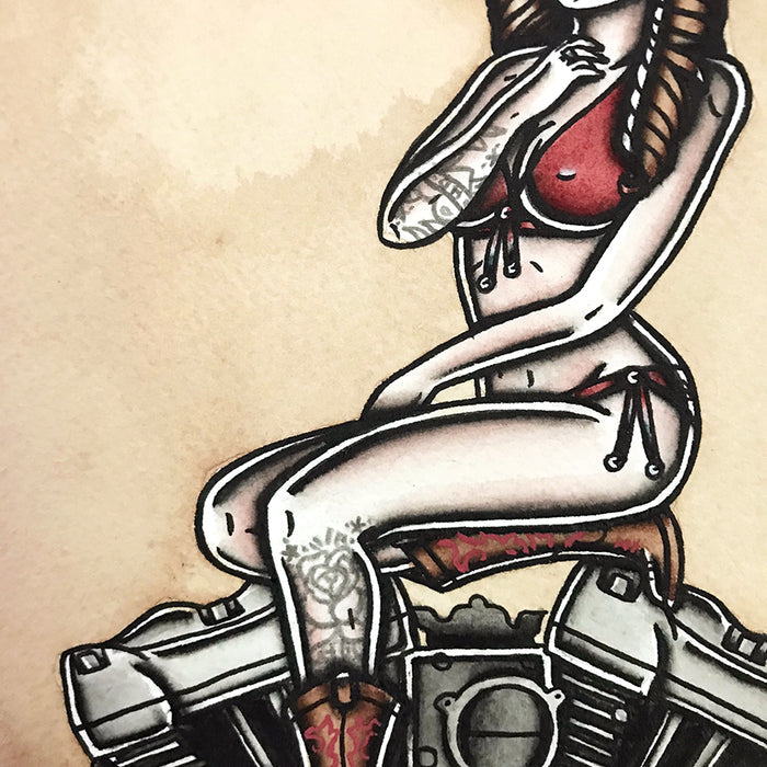 Milwaukee-Eight Engine Pinup Print