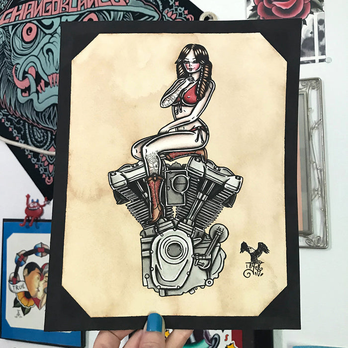 Milwaukee-Eight Engine Pinup Print