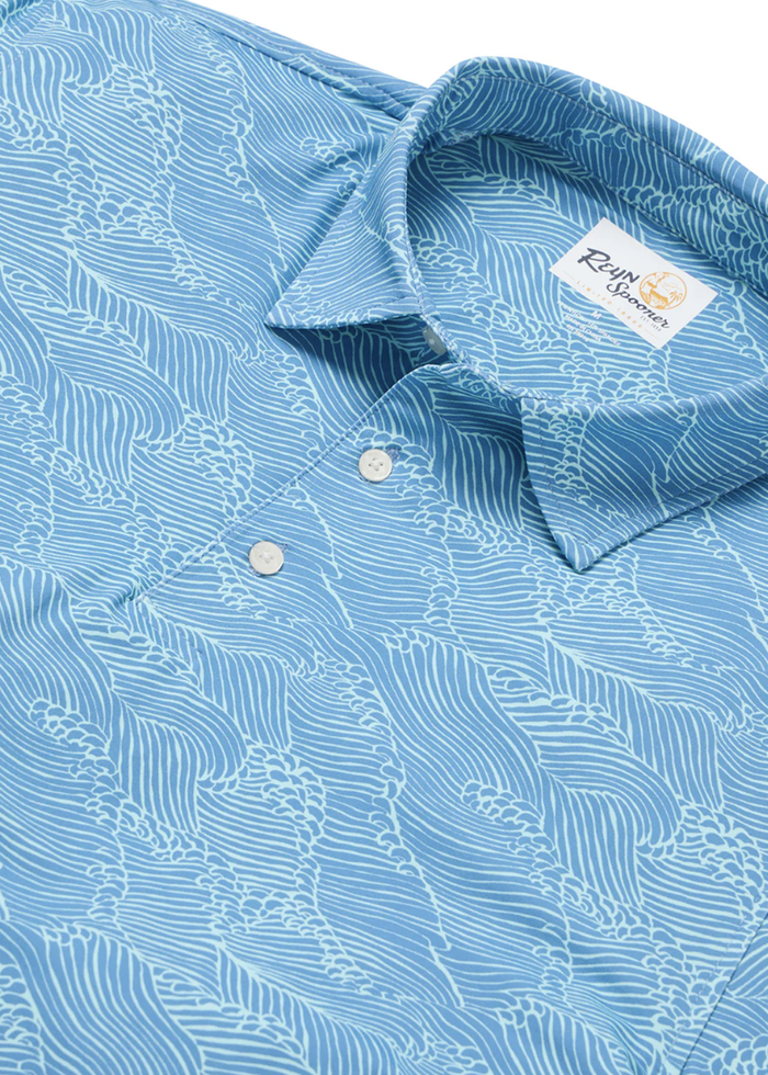 Molokai Channel Performance Polo - Pacific - Close-Up