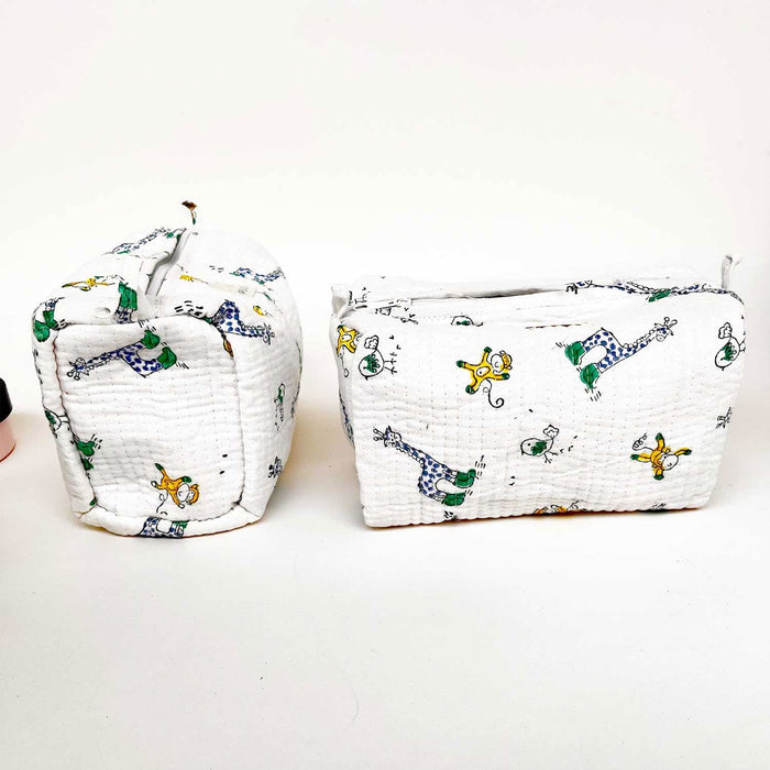 Multi Utility Travel kits Giraffe Print (Set of two) - PyaraBaby