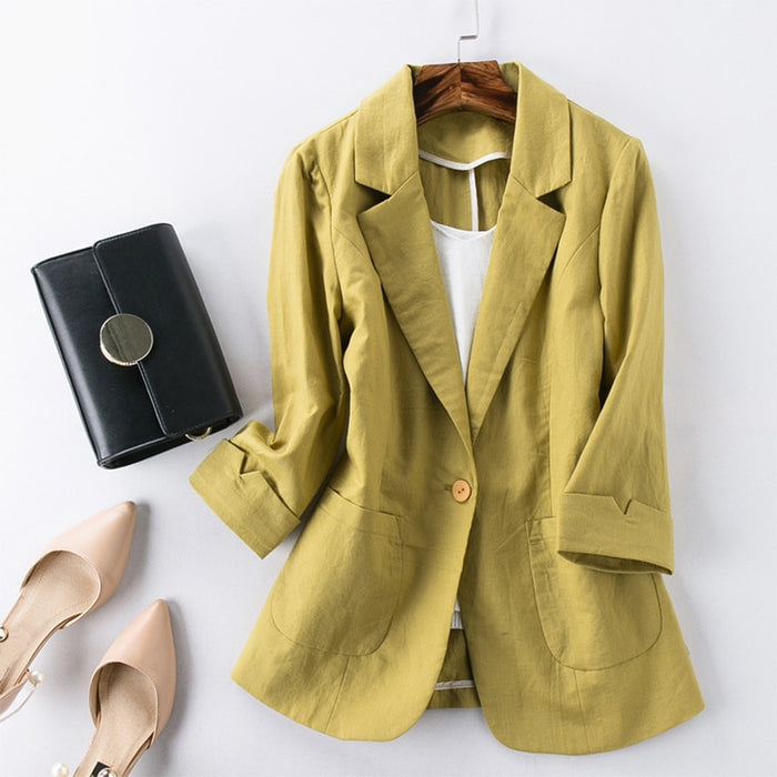 Natalia LuxeLinen™ Modern Chic Blazer