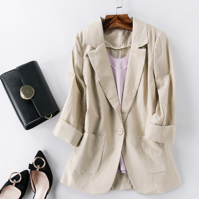 Natalia LuxeLinen™ Modern Chic Blazer