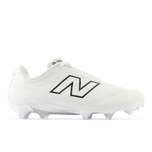 New Balance Burn X4 Lacrosse Cleats white outside view