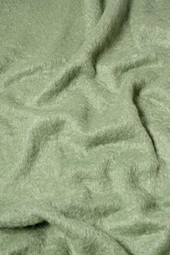 Olive Green Mohair Bed Blanket Like Sage Green