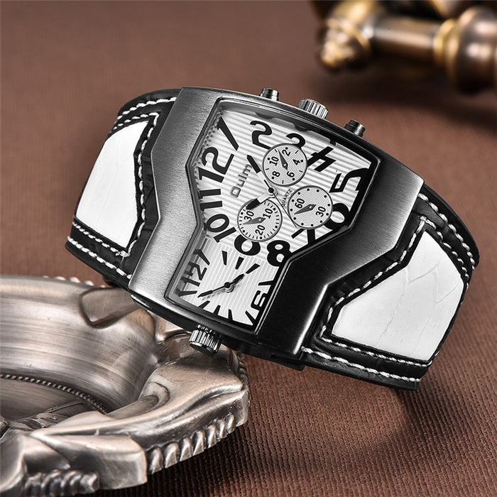 Oulm Modish Leather Watch