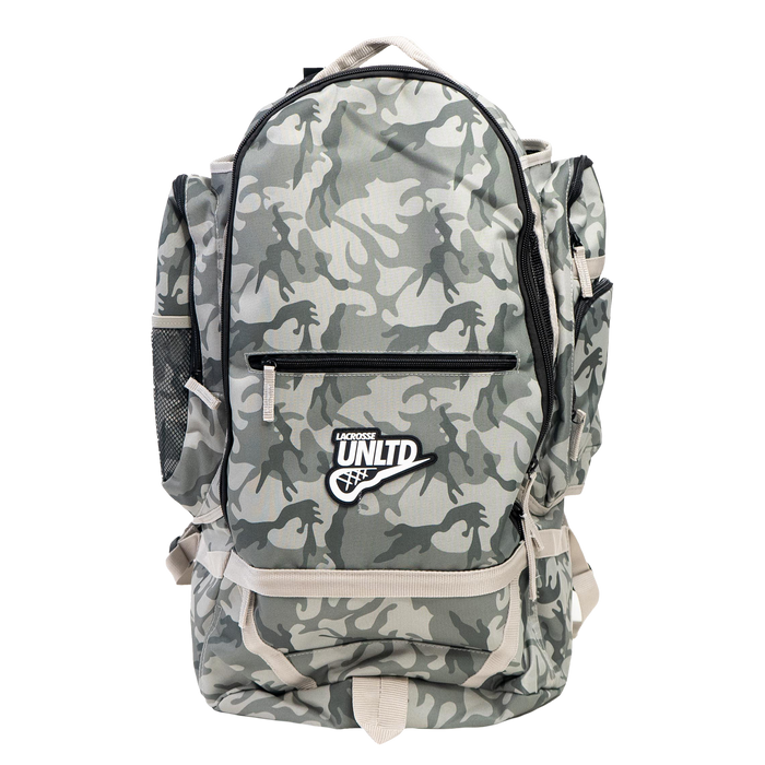 Overtime Grey Camo Adult Lacrosse Backpack