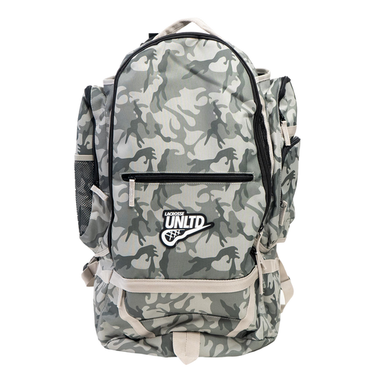 Overtime Grey Camo Adult Lacrosse Backpack