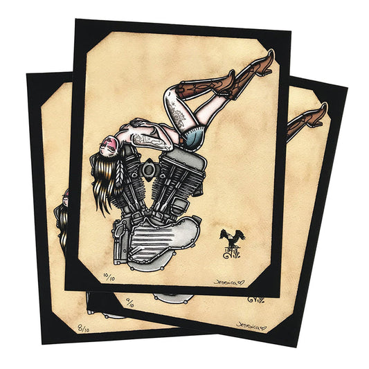 Panhead Engine Pinup Print