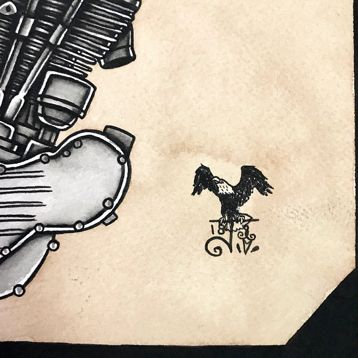 Panhead Engine Pinup Print