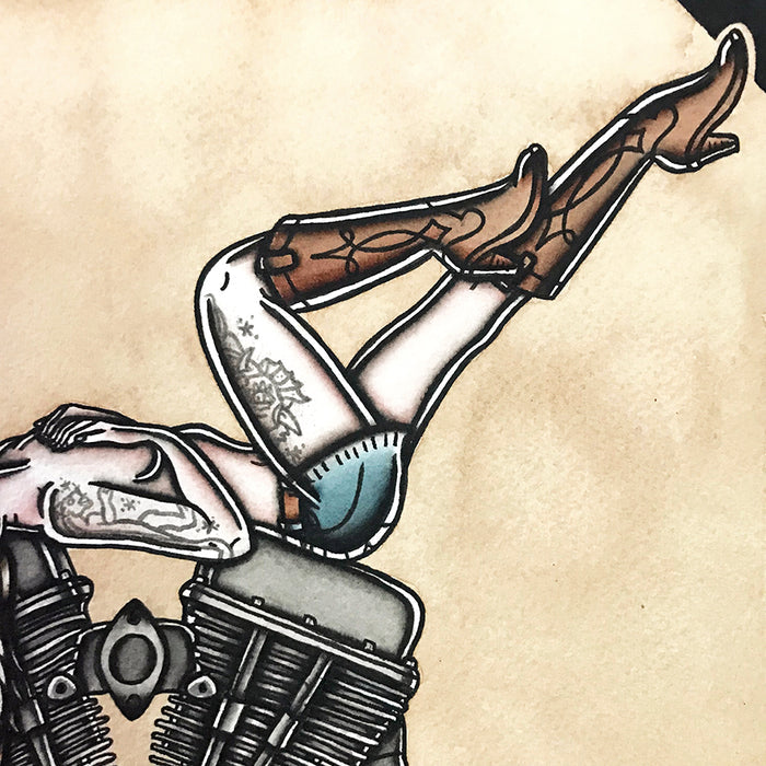 Panhead Engine Pinup Print