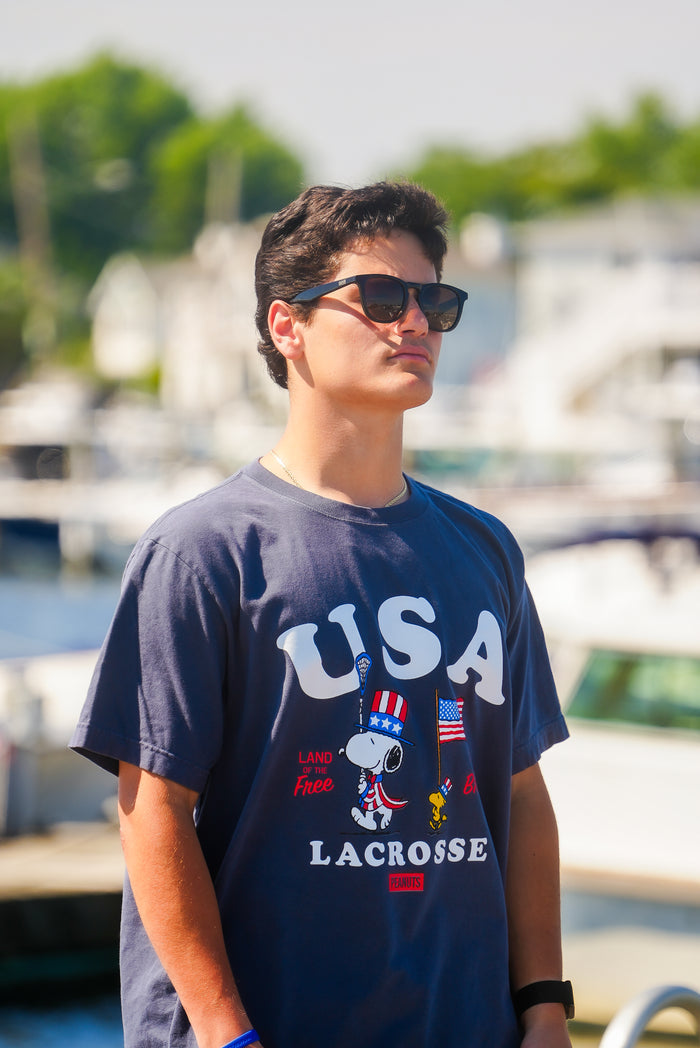 Peanuts USA Lacrosse Tee