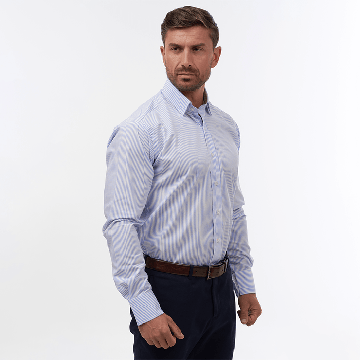 Pencil Stripe Sky Formal Shirt - Thin Red Line