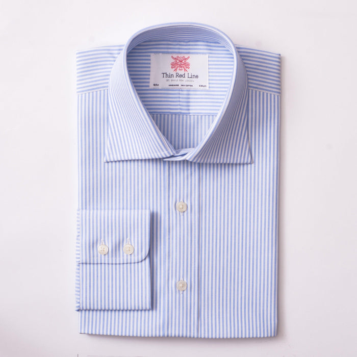 Pencil Stripe Sky Formal Shirt - Thin Red Line