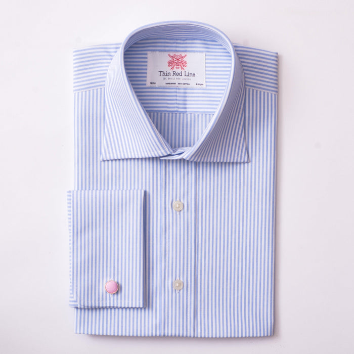 Pencil Stripe Sky Formal Shirt - Thin Red Line