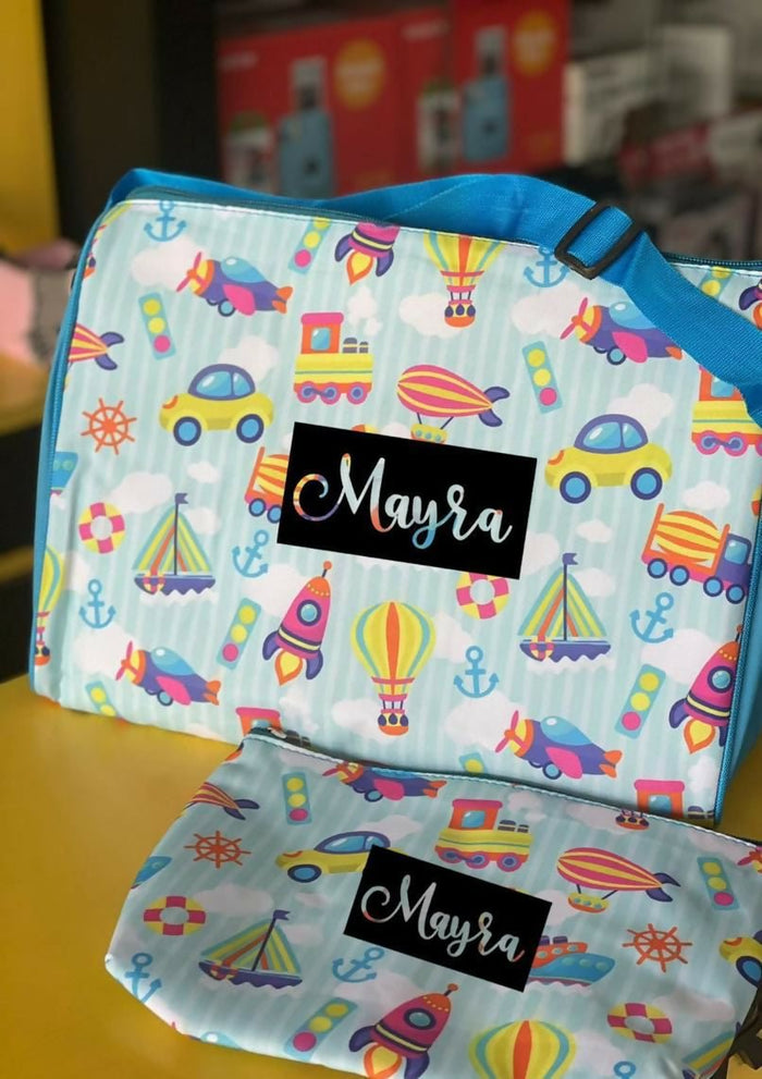 PERSONALIZED Duffle Bag with Matching Pouch