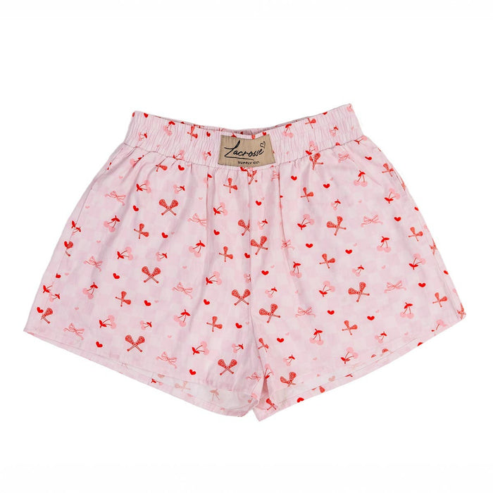 Pink Cherries & Sticks Boxer Shorts