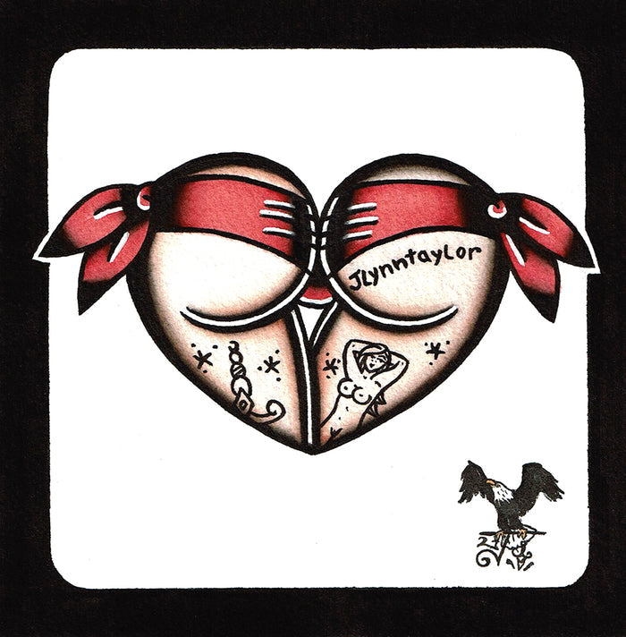 Pink Scrunch Butt Heart Original Painting